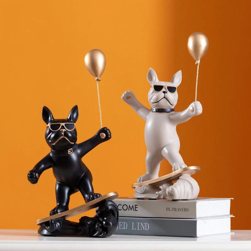 FrenchBulldogSurferwithBalloon-Homeko3 French Bulldog Surfer with Balloon - Homeko