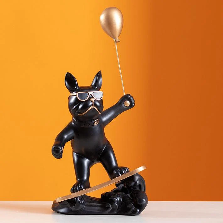 FrenchBulldogSurferwithBalloon-Homeko5 French Bulldog Surfer with Balloon - Homeko