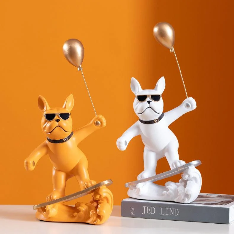 FrenchBulldogSurferwithBalloon-Homeko7 French Bulldog Surfer with Balloon - Homeko
