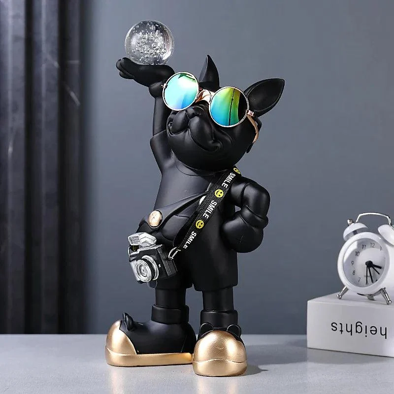 FrenchBulldogwithCrystalBall-Homeko3 French Bulldog with Crystal Ball - Homeko
