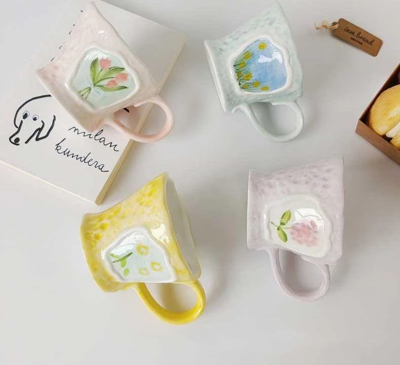 French Floral Pastor Coffee Mugs -
