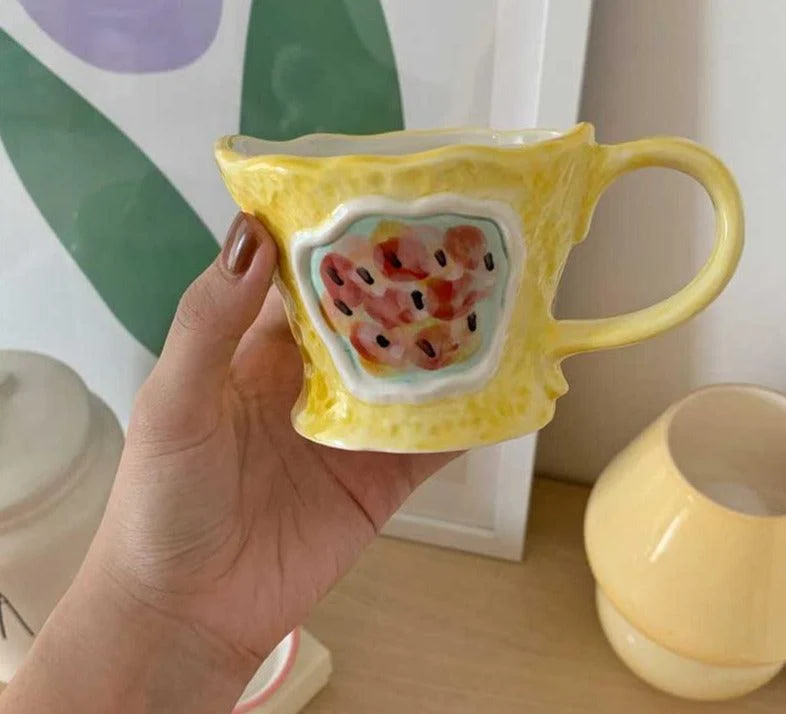 French Floral Pastor Coffee Mugs -