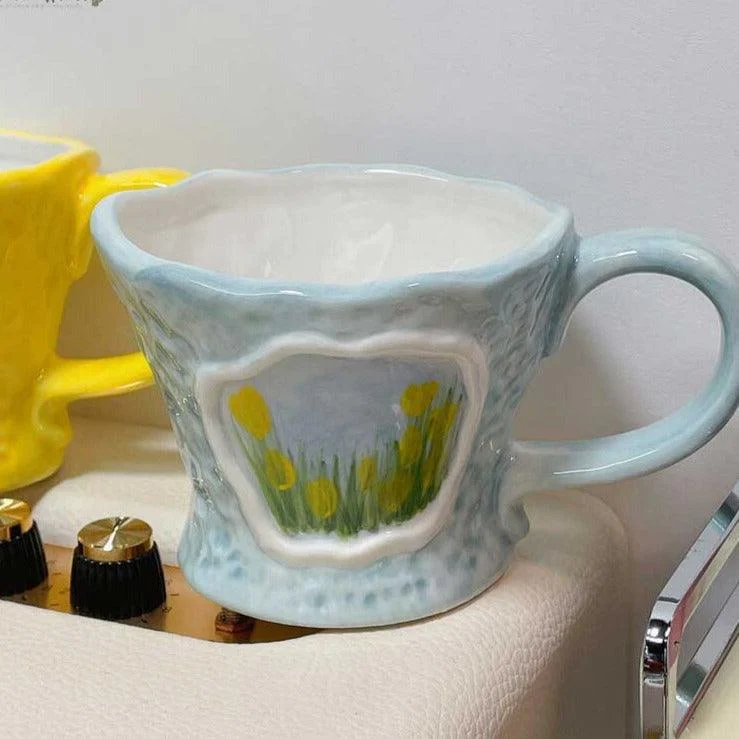 French Floral Pastor Coffee Mugs -