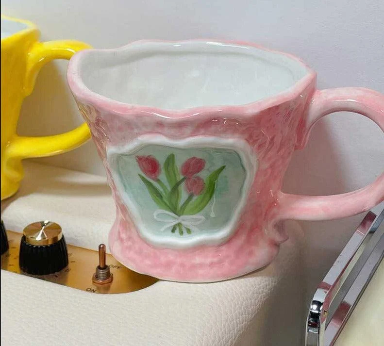 French Floral Pastor Coffee Mugs -