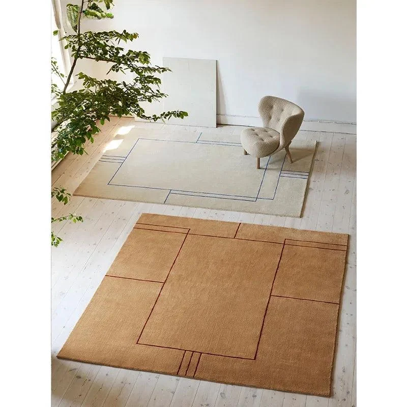 French_Retro_Abstract_Stripe_Carpet_Rug_-_-4191315 French Retro Abstract Stripe Carpet Rug -