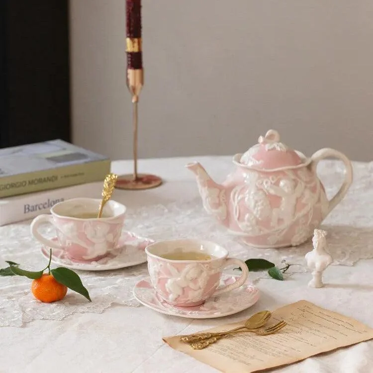 French_Style_Angel_Hand_Painted_Tea_Set_-_-4191440 French Style Angel Hand Painted Tea Set -