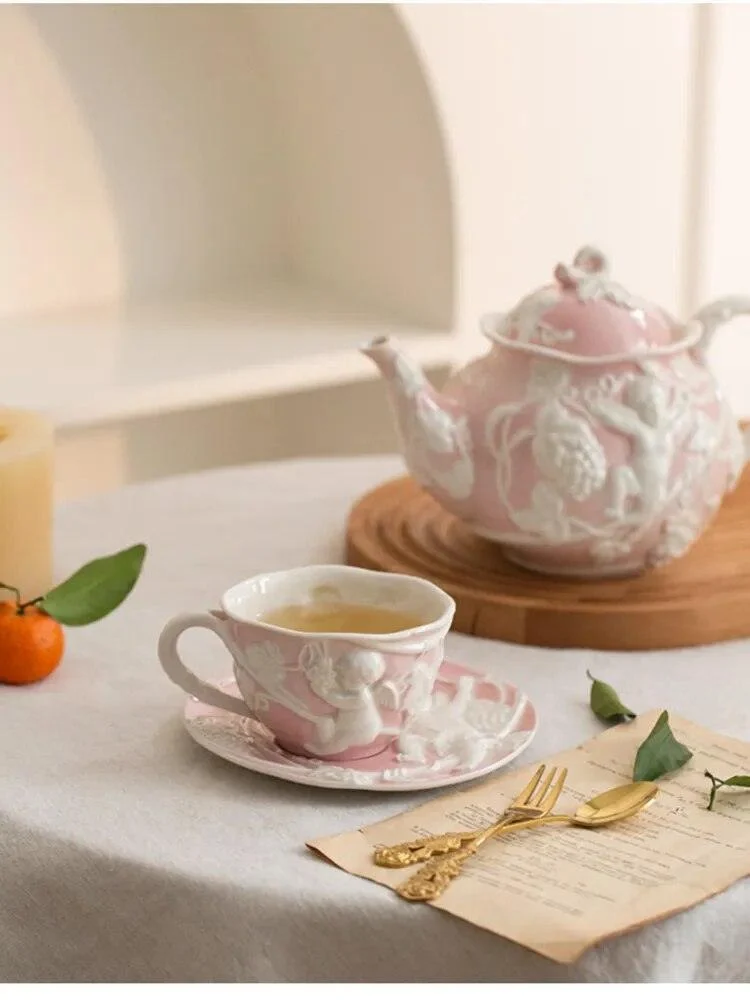 French_Style_Angel_Hand_Painted_Tea_Set_-_-4191463 French Style Angel Hand Painted Tea Set -