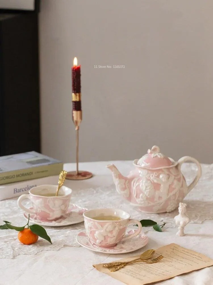 French_Style_Angel_Hand_Painted_Tea_Set_-_-4191469 French Style Angel Hand Painted Tea Set -