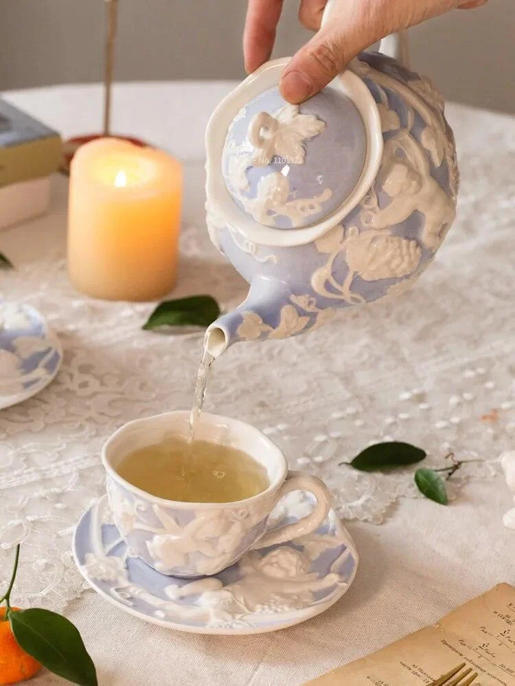 French_Style_Angel_Hand_Painted_Tea_Set_-_-4191473 French Style Angel Hand Painted Tea Set -