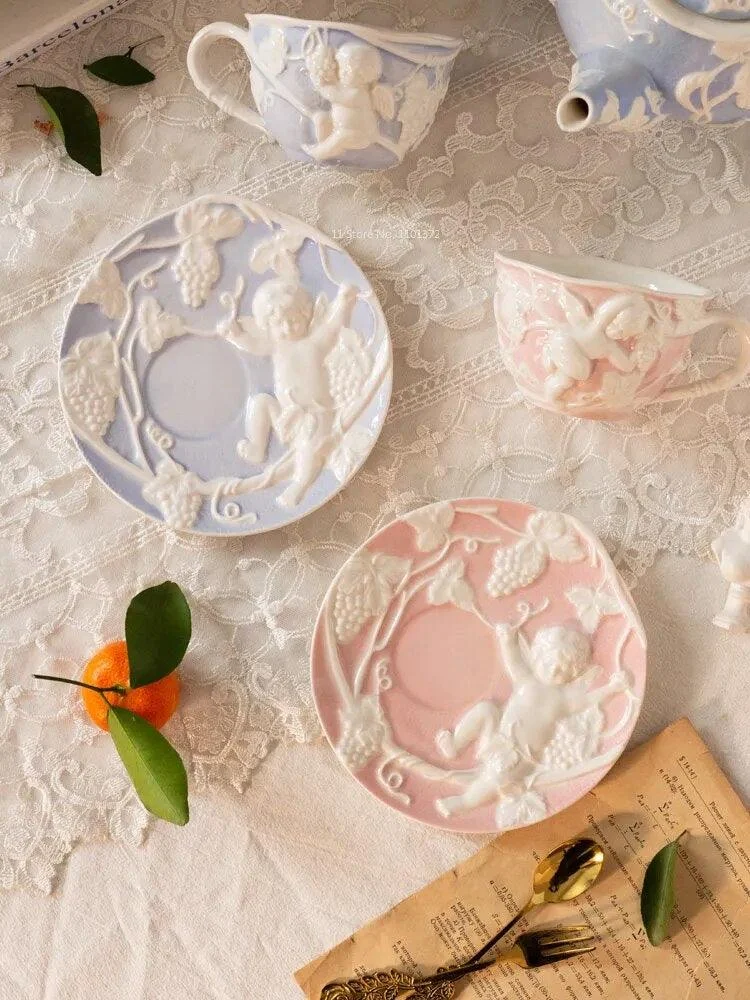 French_Style_Angel_Hand_Painted_Tea_Set_-_-4191477 French Style Angel Hand Painted Tea Set -