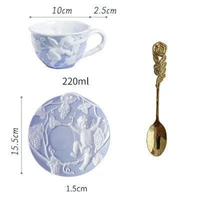 French_Style_Angel_Hand_Painted_Tea_Set_-_-4191518 French Style Angel Hand Painted Tea Set -