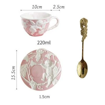 French_Style_Angel_Hand_Painted_Tea_Set_-_-4191522 French Style Angel Hand Painted Tea Set -