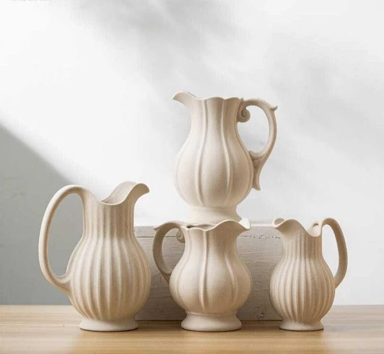 French_Style_White_Ceramic_Farmhouse_Vase_-_-4191628 French Style White Ceramic Farmhouse Vase -