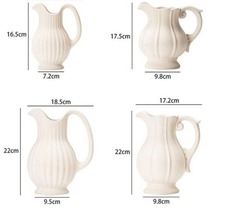 French_Style_White_Ceramic_Farmhouse_Vase_-_-4191641 French Style White Ceramic Farmhouse Vase -