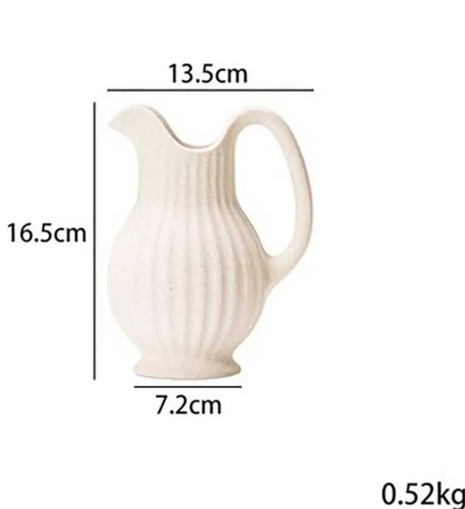 French_Style_White_Ceramic_Farmhouse_Vase_-_-4191648 French Style White Ceramic Farmhouse Vase -