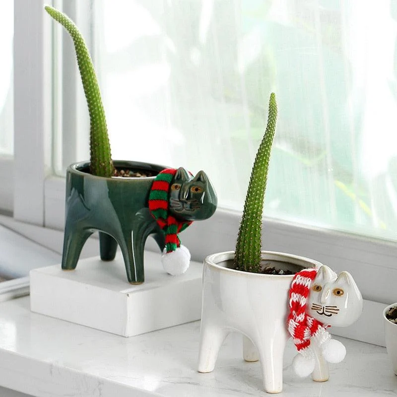 Frisky_Kitty_Ceramic_Pot_-_-4191987 Frisky Kitty Ceramic Pot -