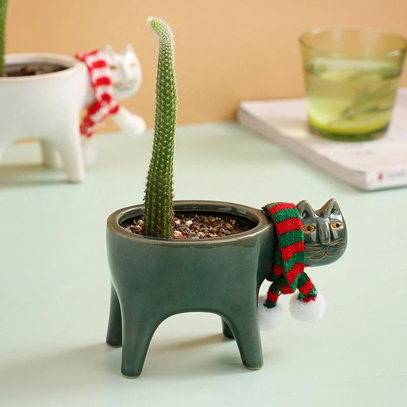 Frisky_Kitty_Ceramic_Pot_-_-4191993 Frisky Kitty Ceramic Pot -