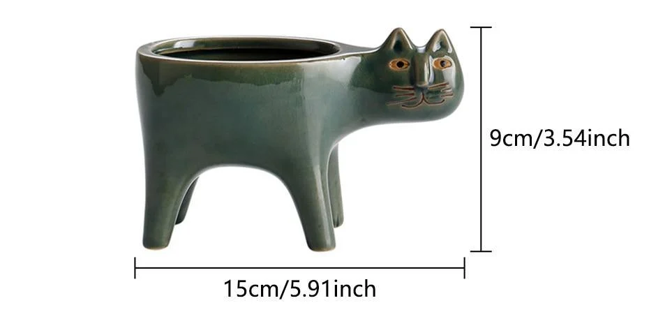 Frisky_Kitty_Ceramic_Pot_-_-4191996 Frisky Kitty Ceramic Pot -