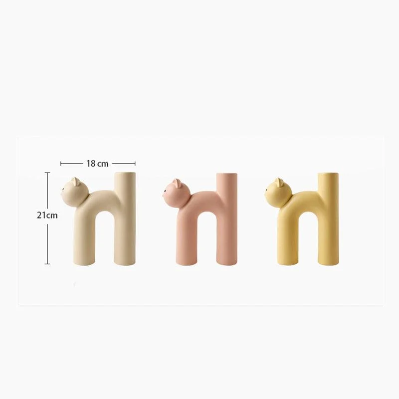 Frisky Kitty Tube Vase -
