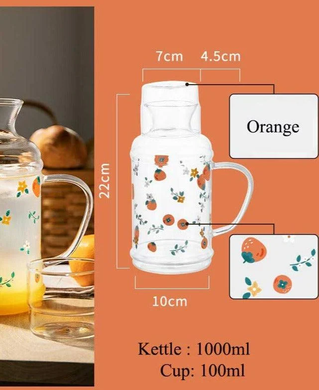 Fruit Borosilicate Glass Tea Kettle -