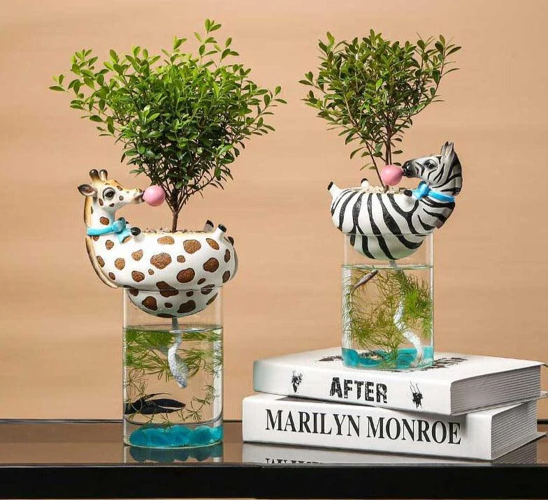 Funny_Giraffe_Zebra_Vase_Fish_Tank_-_-4192638 Funny Giraffe Zebra Vase Fish Tank -