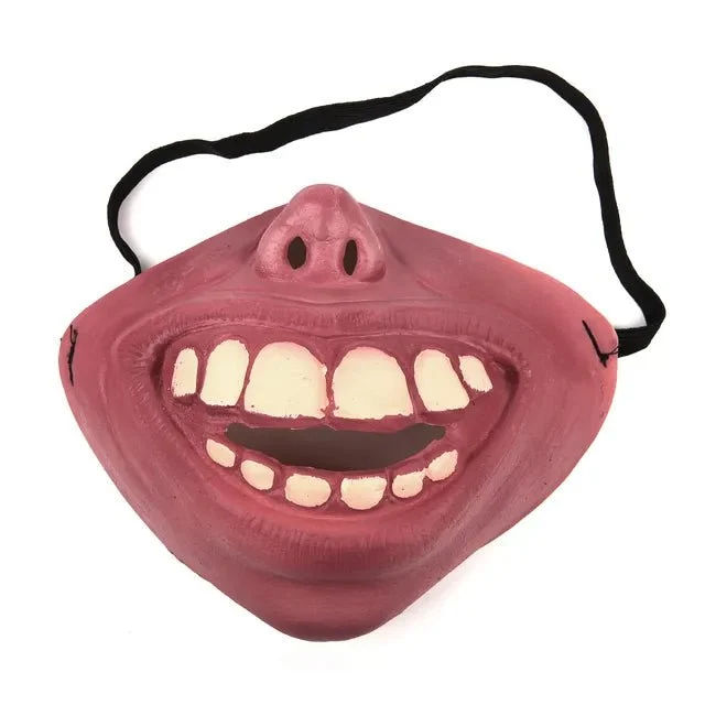 Funny Half Face Horrible Masks - Scary Cosplay Mask Costume for Halloween Party -  - #tag1#