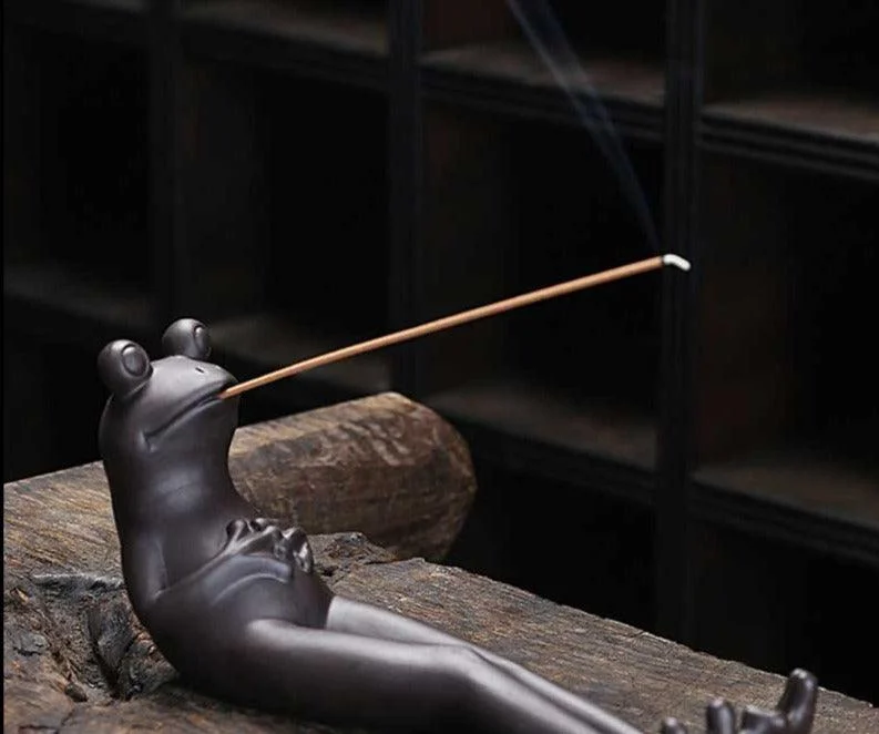 Funny Smoke Frog Incense Burner -
