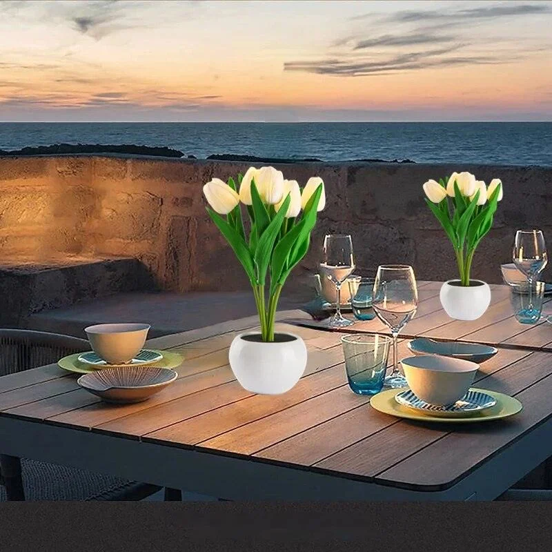 GUpXLED-Tulip-Night-Light-Simulation-Flowers-Table-Lamp-Romantic-Atmosphere-Desk-Lamp-Portable-Reading-Light-For Vintage Aesthetic Tulip Table Lamp - ISTANBULLU LTD