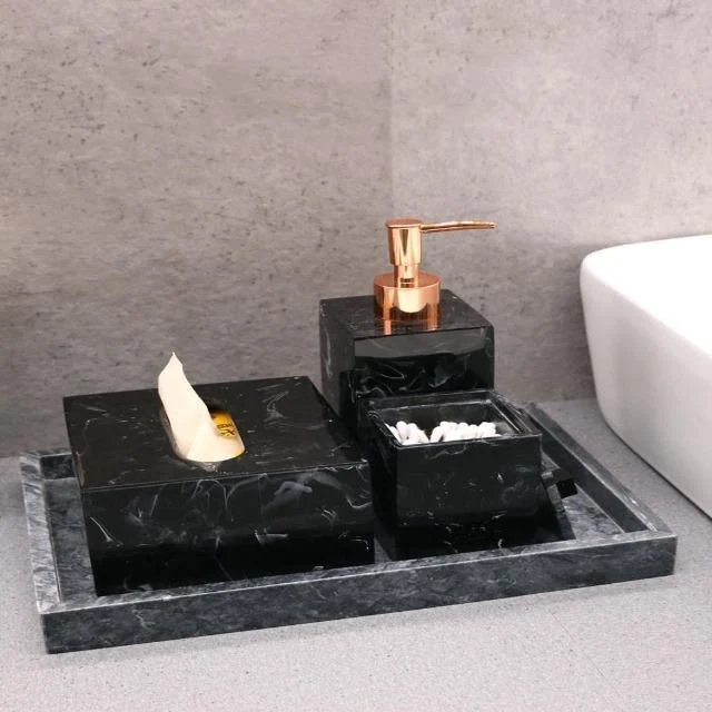 Gamela-MarbleTextureBathroomStorageTray-Homeko3 Gamela - Marble Texture Bathroom Storage Tray - Homeko