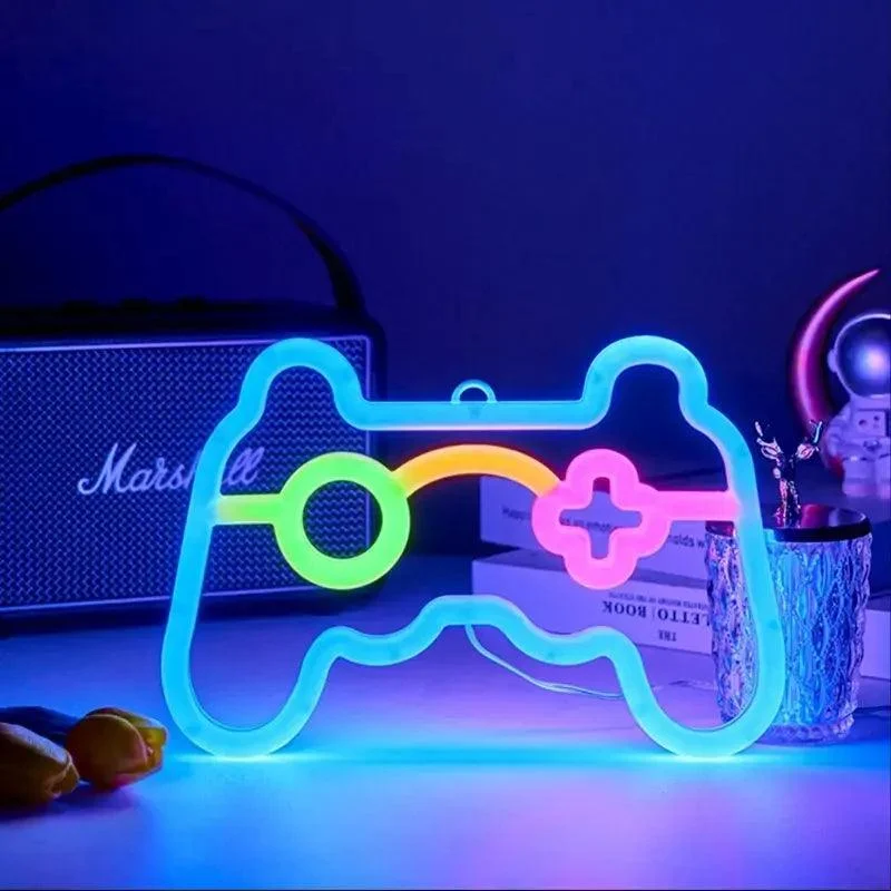 Gamer-Neon-Teken-Game-Controller-Neon-Teken-Voor-Gamer-Kamer-Decor-Usb-Of-Batterij-Aangedreven-Gaming Gamer Neon Teken Game Controller Neon Teken Voor Gamer Kamer Decor Usb Of Batterij Aangedreven Gaming