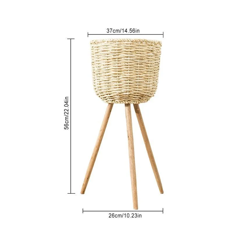 Garden Decoration Floor Vase Plant Stand Wickerwork Flower Pot Holder Display Potted Rack Rustic Decor Plant 179c215c 5423 4c9f B0df 32b09b6c4f82