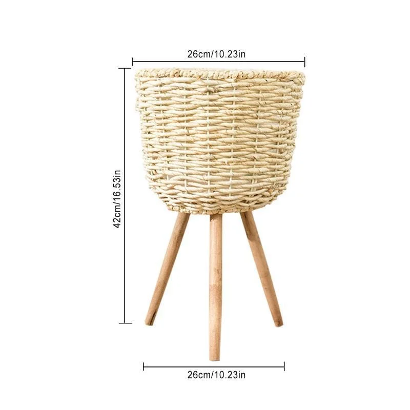 Garden Decoration Floor Vase Plant Stand Wickerwork Flower Pot Holder Display Potted Rack Rustic Decor Plant 697fbfdc 8a4c 4a51 9c83 24904a0bc2c0