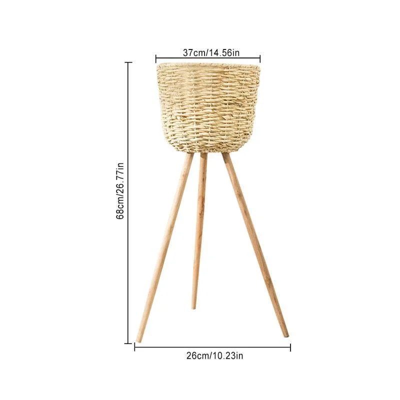 Garden Decoration Floor Vase Plant Stand Wickerwork Flower Pot Holder Display Potted Rack Rustic Decor Plant 6a87faf1 E0c7 4caf Bac8 992a17ff2013