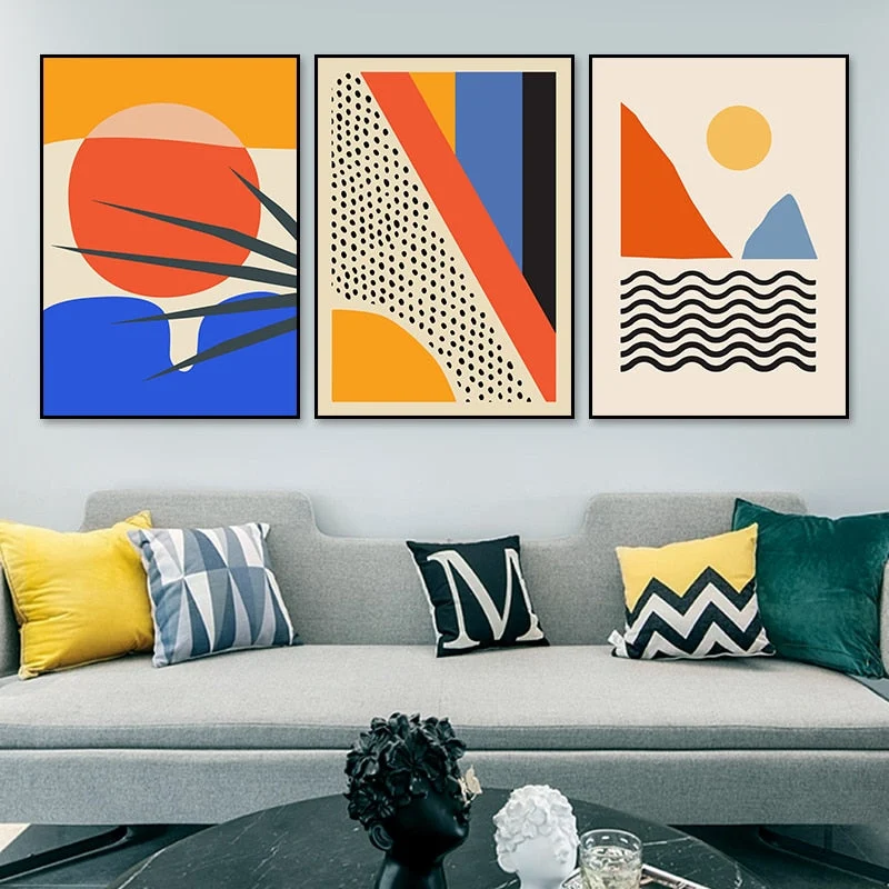 Geometric-Abstract-Scene-Scandinavia-Canvas-Painting-Wall-Art-Prints-Poster-Picture-for-Gallery-Living-Room-Interior Geometric Abstract Scene Scandinavia Canvas Painting Wall Art Prints Poster Picture For Gallery Living Room Interior