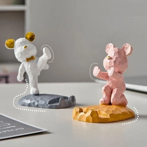 GeometricBearPhoneHolder-Homeko6 Geometric Bear Phone Holder - Homeko