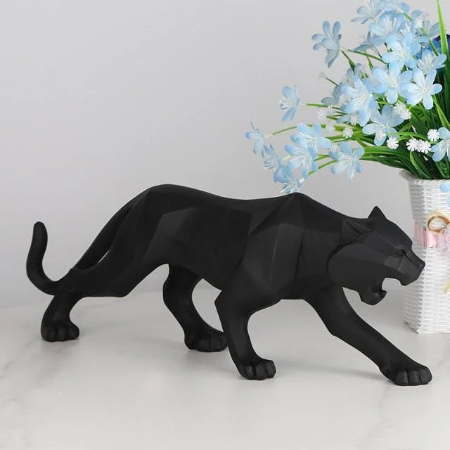 GeometricBlackPantherSculpture-Homeko13 Geometric Black Panther Sculpture - Homeko