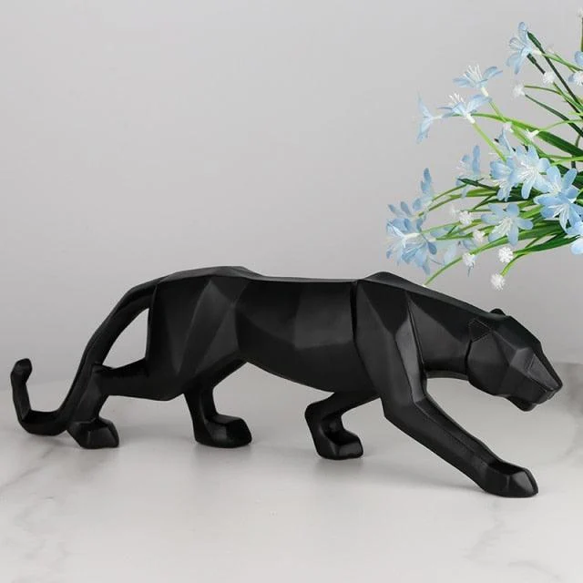 GeometricBlackPantherSculpture-Homeko9 Geometric Black Panther Sculpture - Homeko