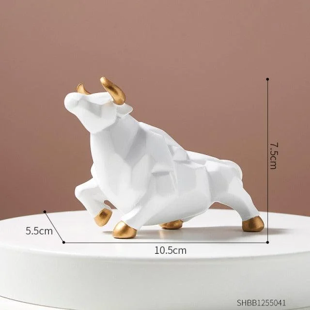 GeometricBullFigurines-Homeko12 Geometric Bull Figurines - Homeko
