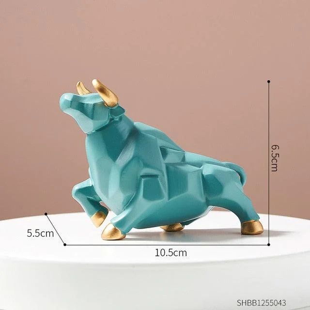GeometricBullFigurines-Homeko14 Geometric Bull Figurines - Homeko