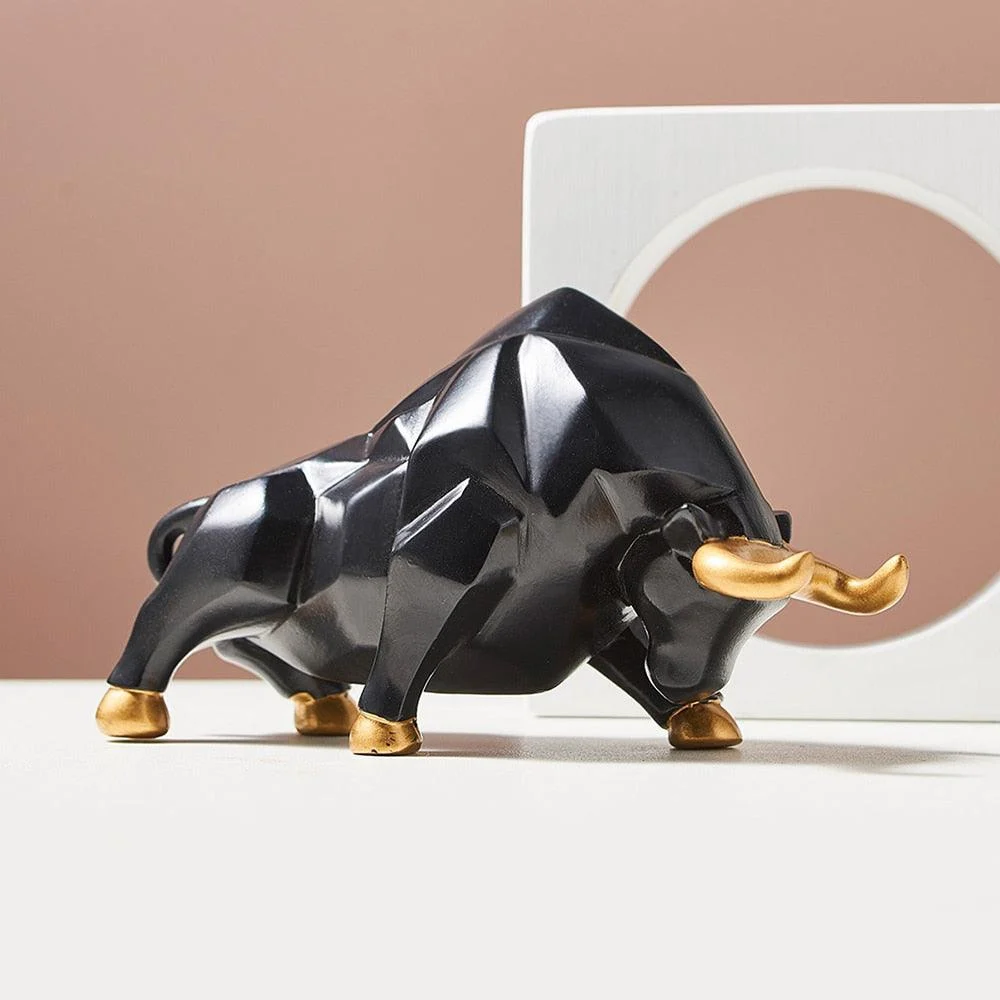GeometricBullFigurines-Homeko3 Geometric Bull Figurines - Homeko