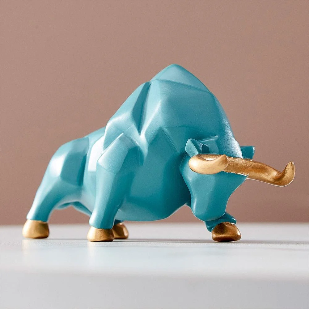 GeometricBullFigurines-Homeko5 Geometric Bull Figurines - Homeko