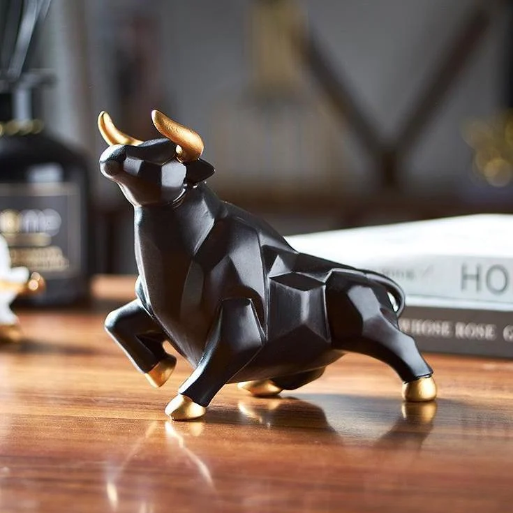 GeometricBullFigurines-Homeko7 Geometric Bull Figurines - Homeko