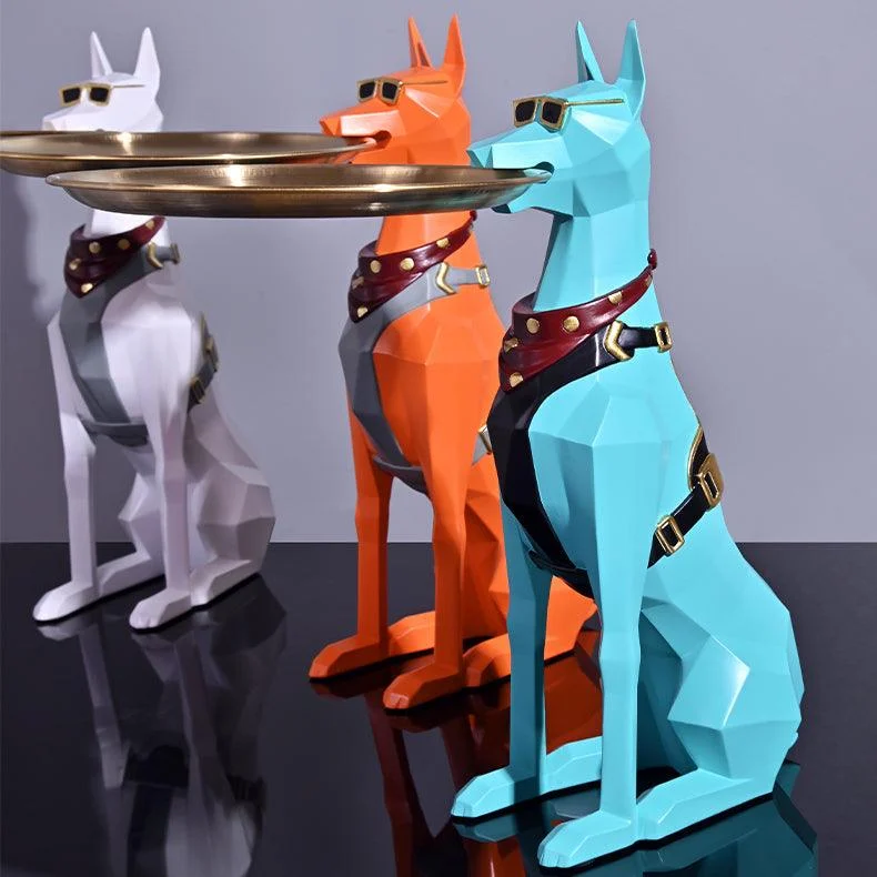 GeometricDobermanKeyTray-Homeko3 Geometric Doberman Key Tray - Homeko