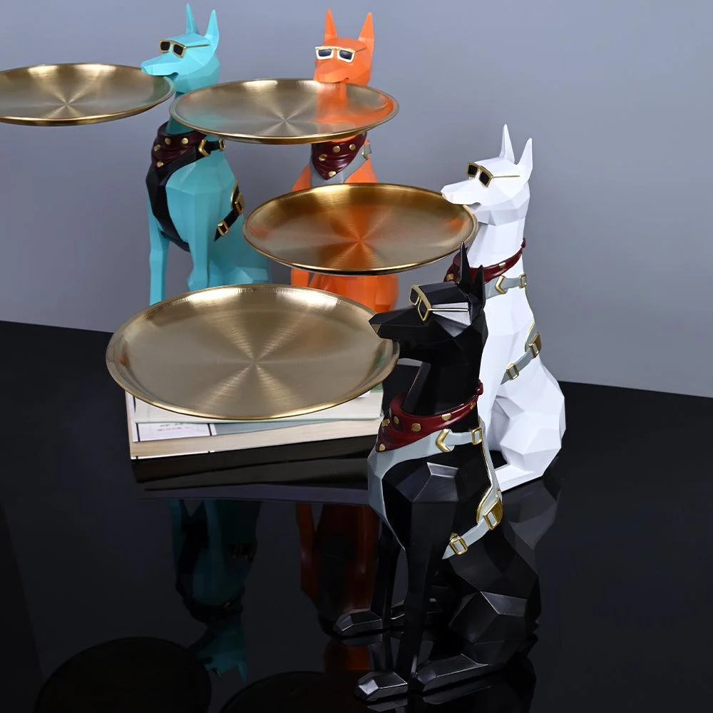 GeometricDobermanKeyTray-Homeko4 Geometric Doberman Key Tray - Homeko