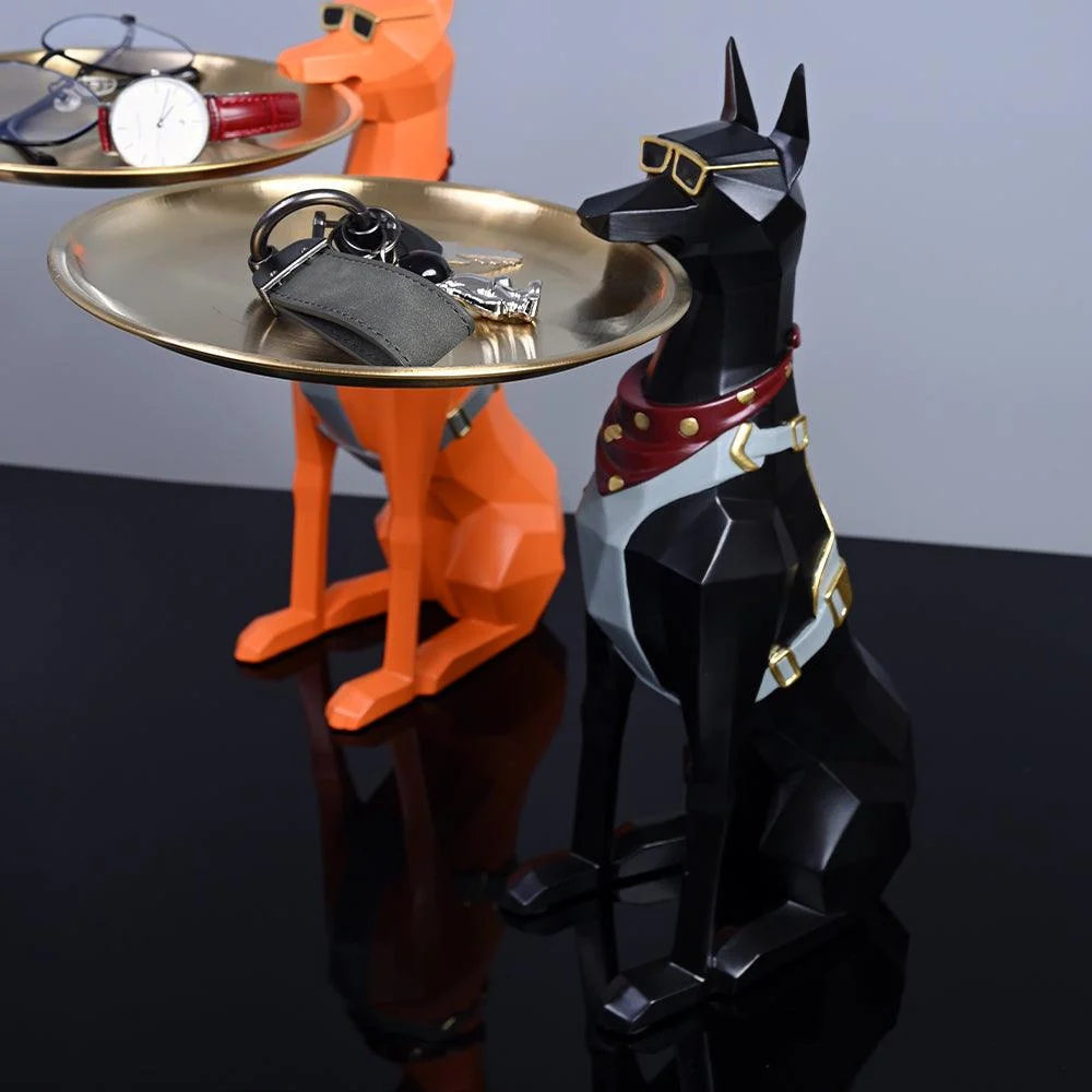 GeometricDobermanKeyTray-Homeko5 Geometric Doberman Key Tray - Homeko