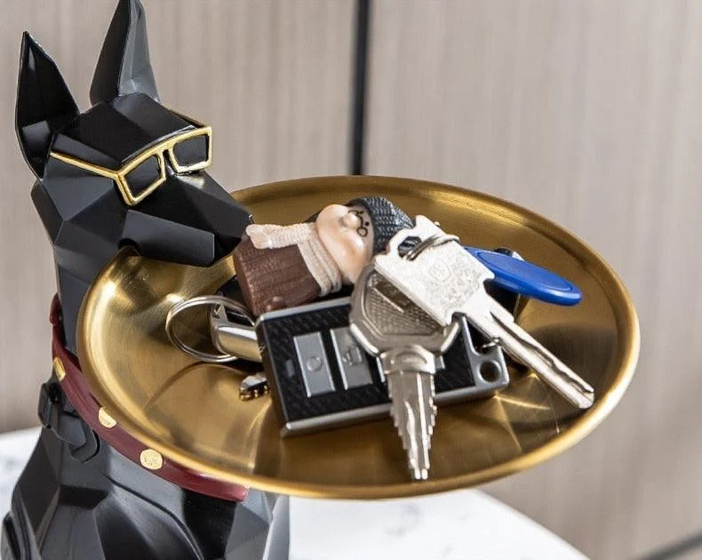 GeometricDobermanKeyTray-Homeko9 Geometric Doberman Key Tray - Homeko