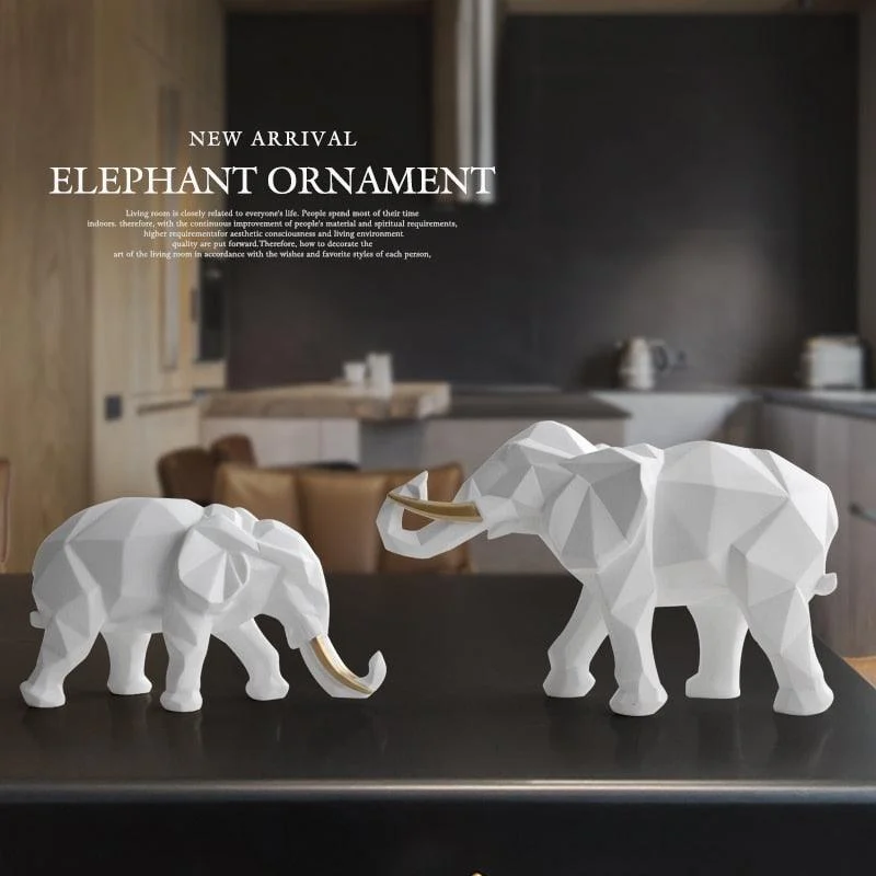 GeometricElephantOrnament-Homeko2 Geometric Elephant Ornament - Homeko