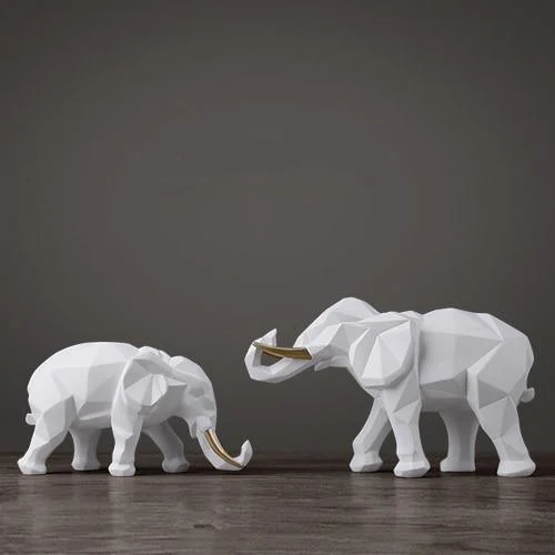 GeometricElephantOrnament-Homeko3 Geometric Elephant Ornament - Homeko