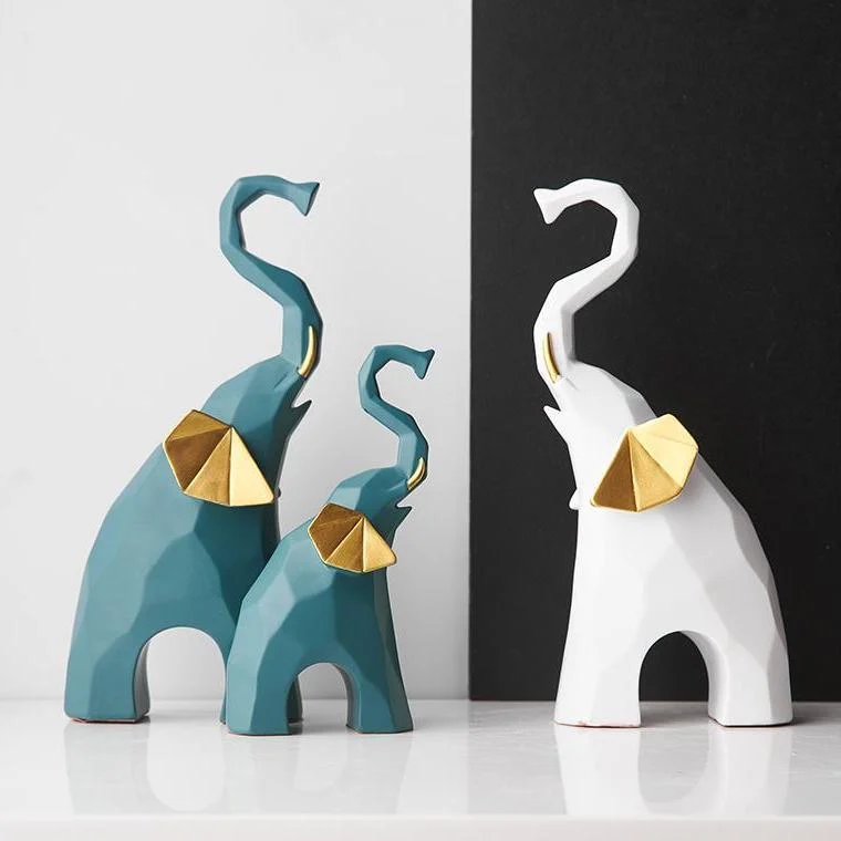 GeometricElephantSculpture-Homeko4 Geometric Elephant Sculpture - Homeko