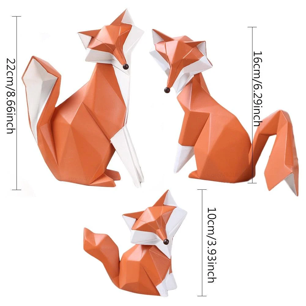GeometricRedFox-Homeko6 Geometric Red Fox - Homeko